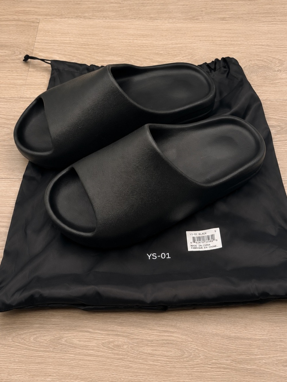 Yeezy YS-01 Black Slides Size 11 - Picture 3 of 6